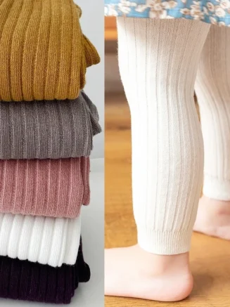 Spring Autumn Baby Boys Girls Pants Newborn Girl Leggings Tights Cotton Stretch Kids Children Knitting Trousers For 0 to 6Years