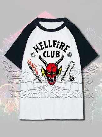 Sam As American TV Series Stranger Things3D Printed T-shirt for Adults and ChildrenFashionable Rock Hellfire Short Sleeved Shirt