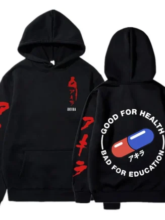 Hoodies Japanese Anime Akira Print Sweatshirts Men Women Unisex Fashion Sweatshirt Oversized Hoodie long Sleeves Pullover Coat
