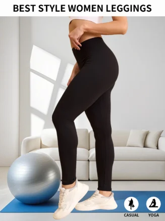 Women's Super Soft Leggings High Elasticity No See Through Workout Yoga Running Athletic Push Up Gym Long Fitness Leggings