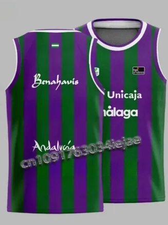 24/25 New Arrivals Spanish Women's Basketball Vest Malaga Jersey High Quality Adult/Children's Universal Size Top Men's T-shirt